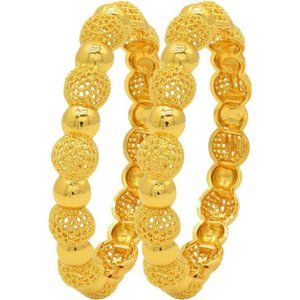 Indian 24K Gold Plated Bangles For Women Ethnic Designer Wedding Dubai Bracelet